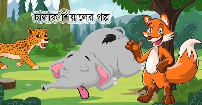 চালাক শিয়াল ও মরা হাতির গল্প