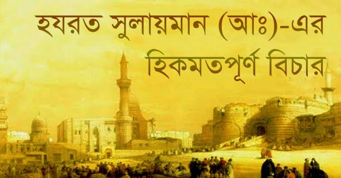 হযরত সুলায়মান (আঃ)-এর হিকমতপূর্ণ বিচার