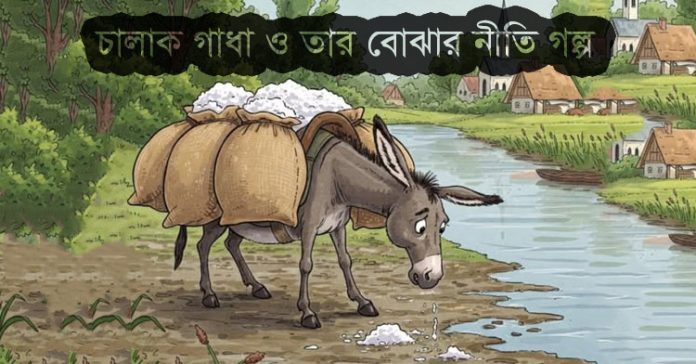 চালাক গাধা ও তার বোঝার নীতি গল্প গাধা ও ব্যবসায়ী